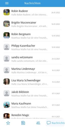 Austausch im Messenger – Community of Dreams APP für Freizeitpartner und Freizeitaktivitäten